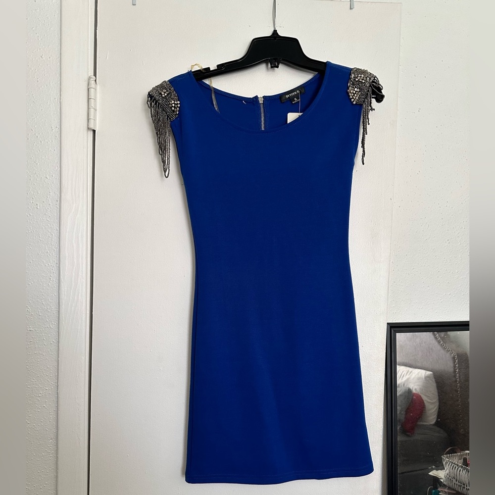 Cute shoulder detail mini dress